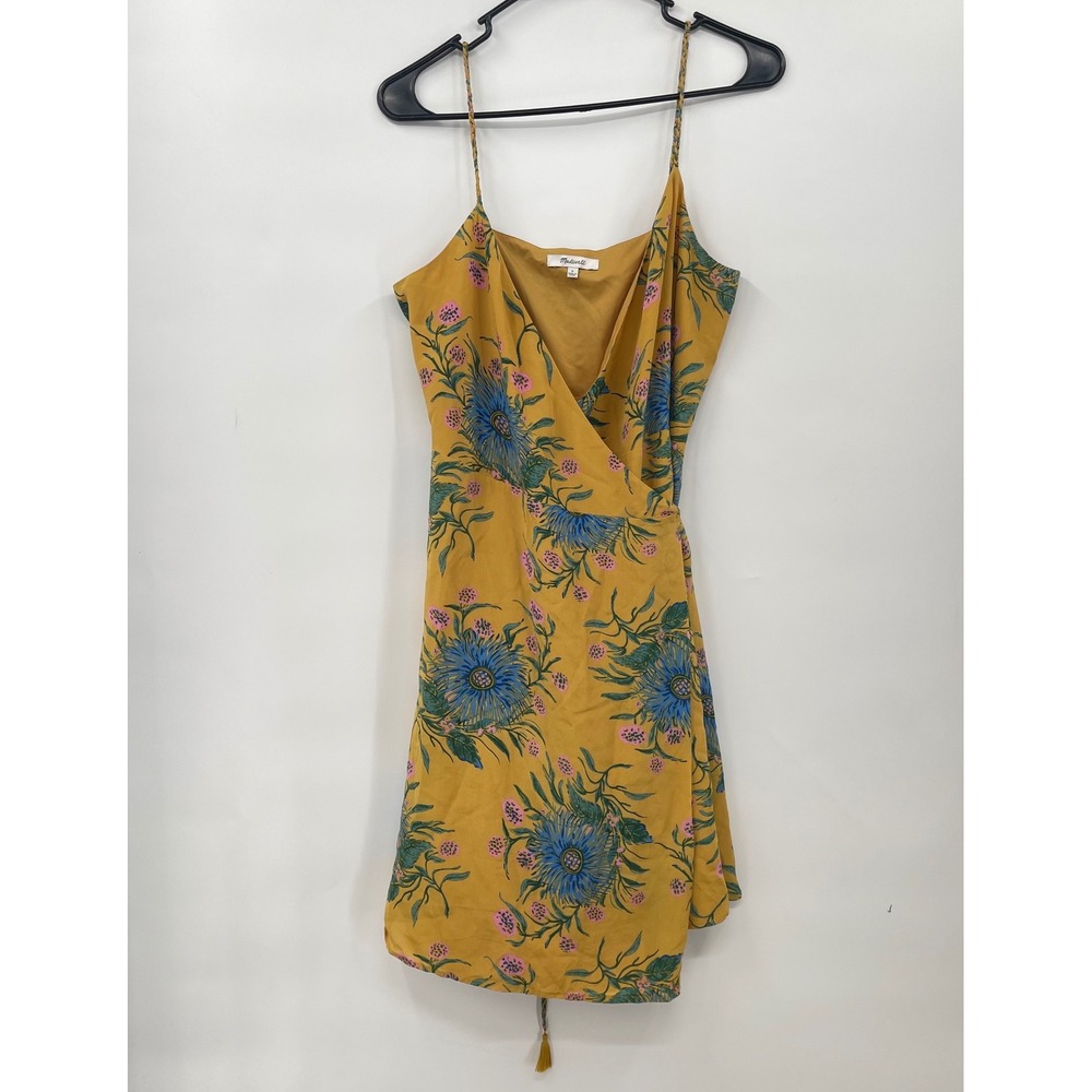 Madewell Floral Print Mini Dress‎ Yellow Blue Pink Sleeveless Summer Women's
